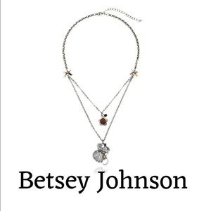 Betsey Johnson Woodland Mouse Necklace